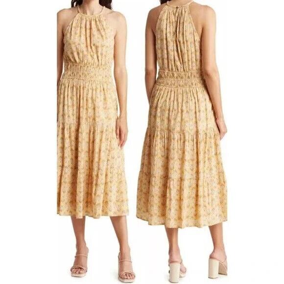 Anthropologie Dresses & Skirts - Anthropologie Yellow Floral Midi Dress